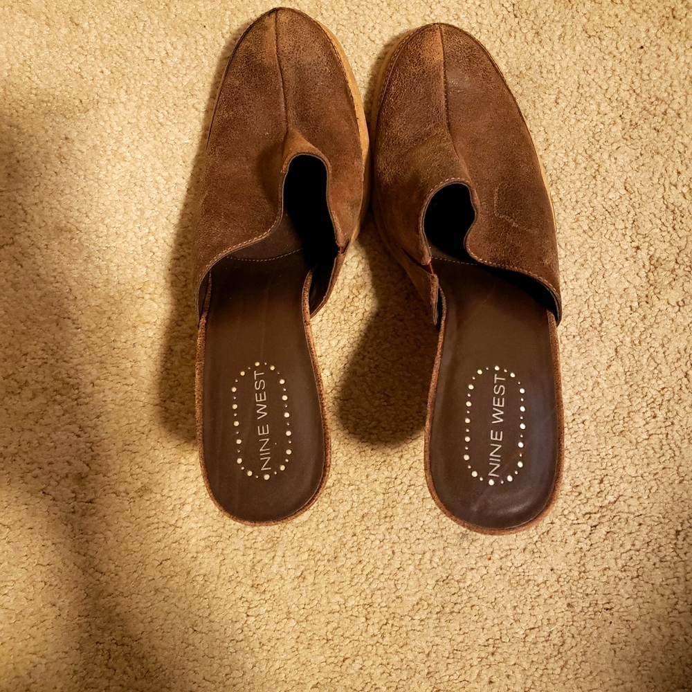 Nine West Brown Mules